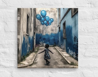 Follow Your Dreams, Street Wall Art on Canvas, Graffiti, 12x12 or 16x16, Gallery Wrapped Wall Art Decor
