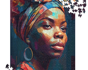 Jazz Legend Nina Simone 252 or 520 Piece Jigsaw Puzzle