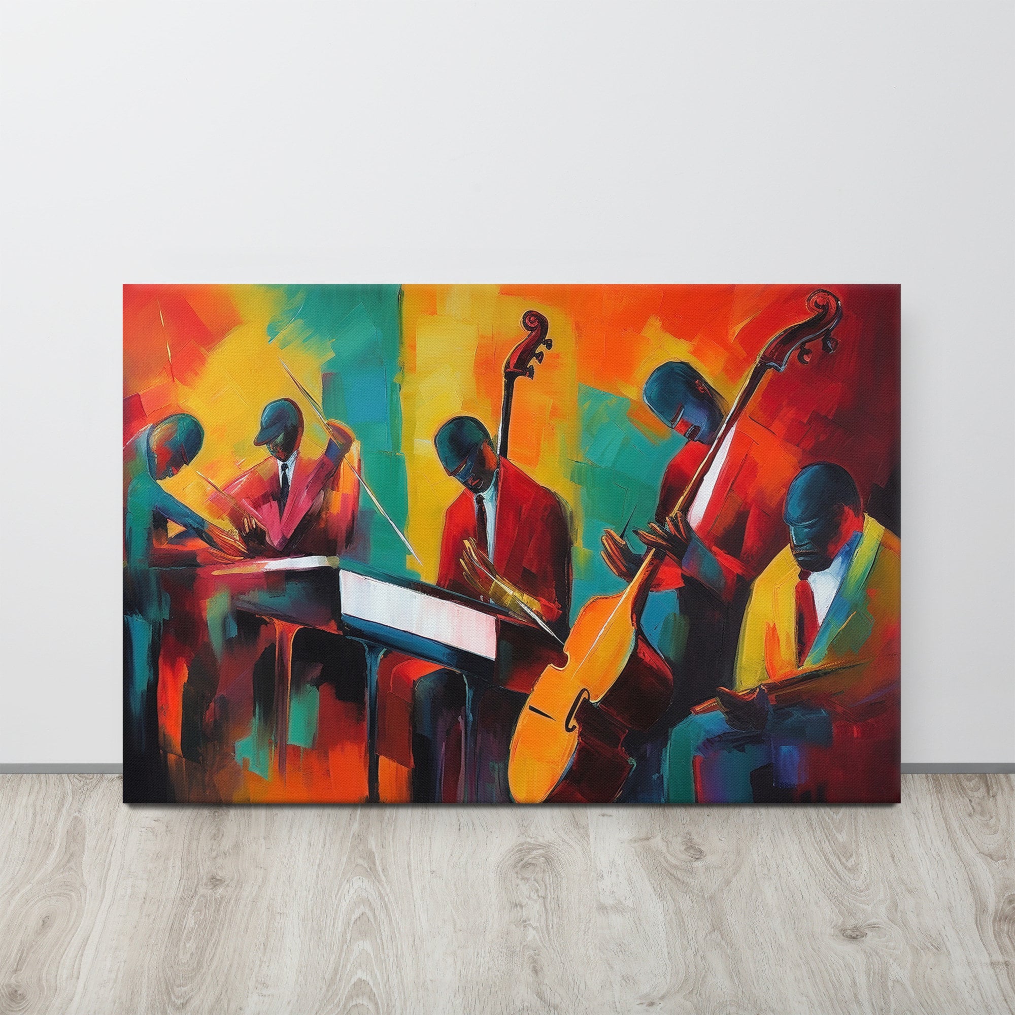 African Art Jazz Band Canvas: Vibrant Music Culture Home Decor - Etsy