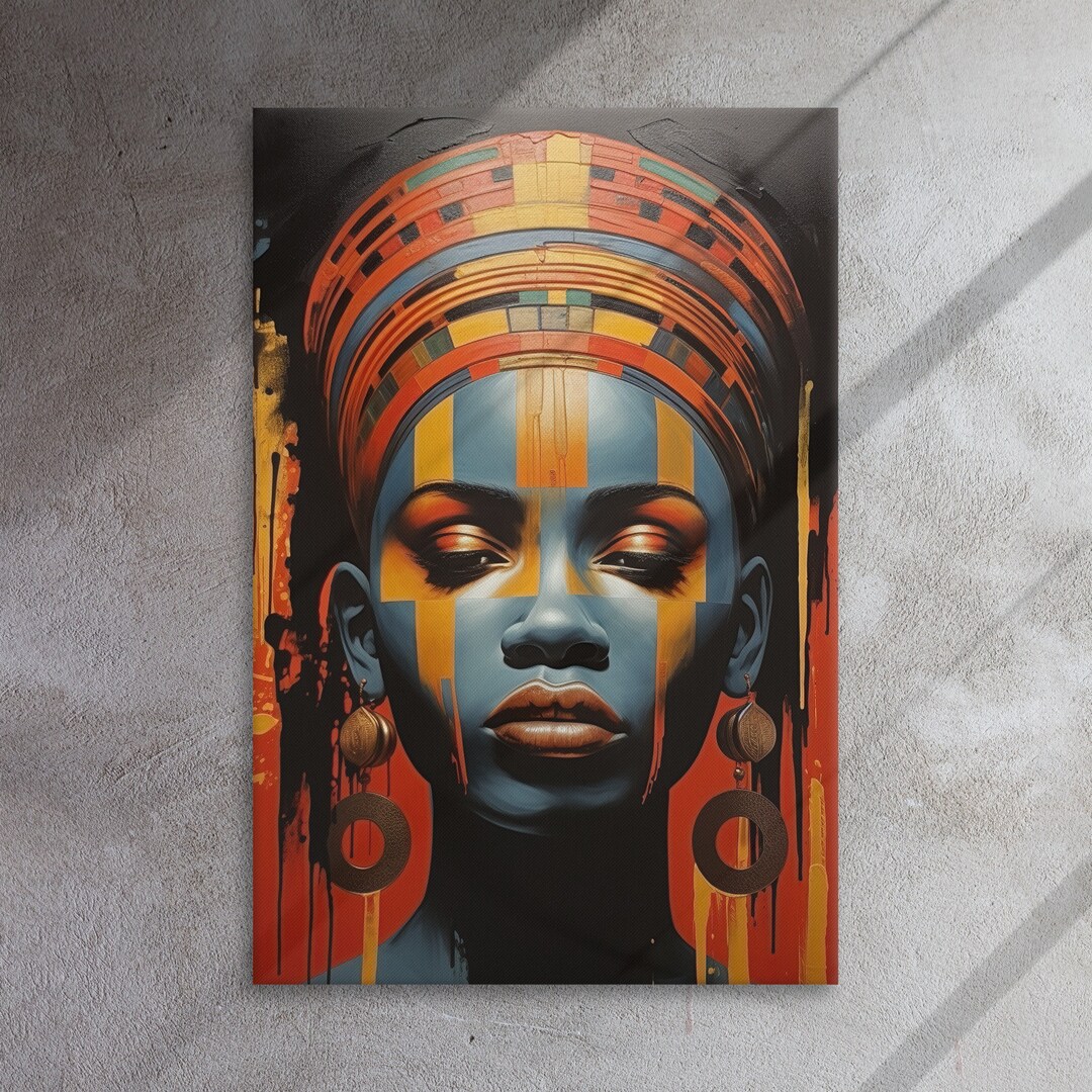 African Essence II: Abstract Acrylic Portrait of a Stunning African ...