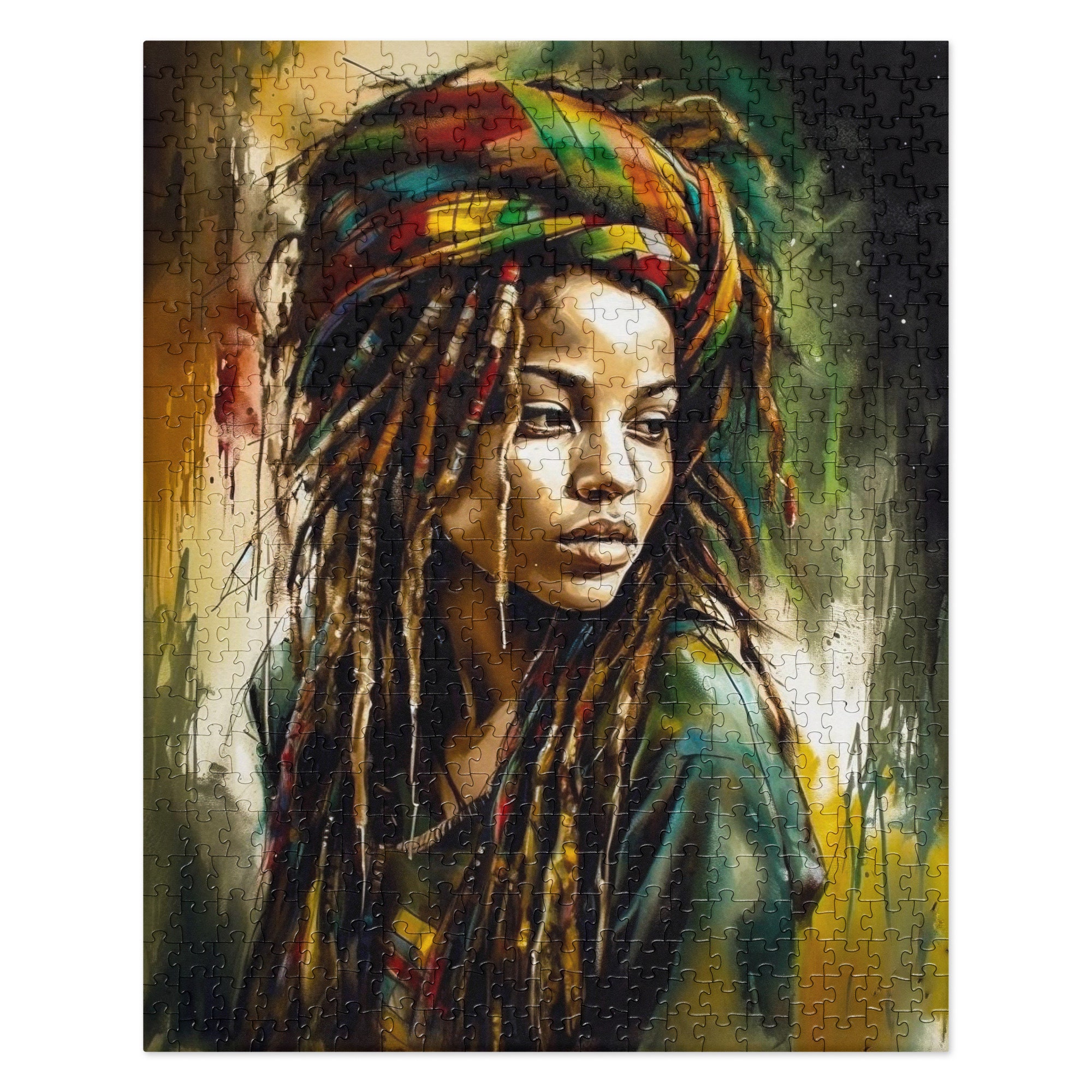 未使用 Wise Intelligent - Rastafarian Girl Beautiful Rasta Girl Jigsaw Puzzle, 520 Pcs, Natural Hair