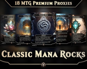 18 Mana Rocks, Classic Edition ••• MTG Proxy Cards, Premium Custom Magic Cards for Commander EDH