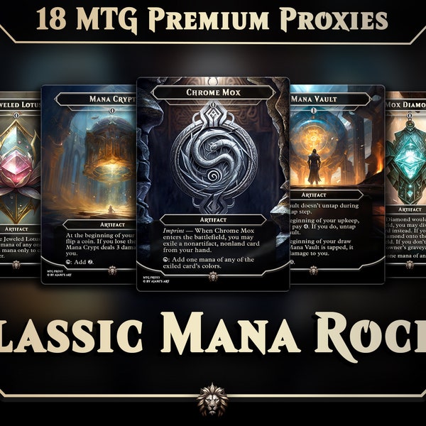 18 Mana Rocks, Classic Edition ••• MTG Proxy Cards, Premium Custom Magic Cards for Commander EDH