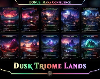 Dusk Triome Lands + Mana Confluence + Tokens ••• Premium MTG Proxy Cards