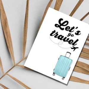 Printable Bon Voyage Greeting Card | Digital Bon Voyage card | Printable Bon Voyage card in 2 sizes | Digital Download Bon Voyage