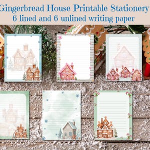 Christmas Printable Stationery | Lined and Unlined Paper | US letter Letter Size Writing Paper | Printable Christmas Writing Paper