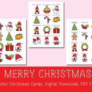 Set of 6 Mini Christmas Holiday Cards, Mini Gift Cards, Small Cards for  Gifts, Blank Small Christmas Cards Inside Blank, Tiny Cards, -  Norway