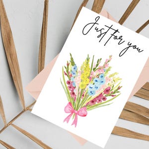 Printable Just For You card | Instant Download Just For You card | Just For You Greeting card| Just For You  card | Downloadable card