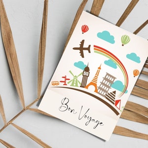 Tarjeta de felicitación de buen viaje imprimible / Tarjeta de buen viaje digital / Tarjeta de buen viaje imprimible / Tarjeta de buen viaje de descarga digital