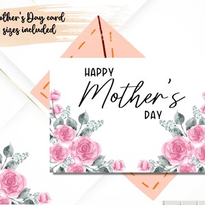 Biglietto d'auguri per la festa della mamma in formato digitale / Biglietto per la mamma in 2 misure / Biglietto di auguri per la festa della mamma / Etichette d'amore per la festa della mamma / Download digitale