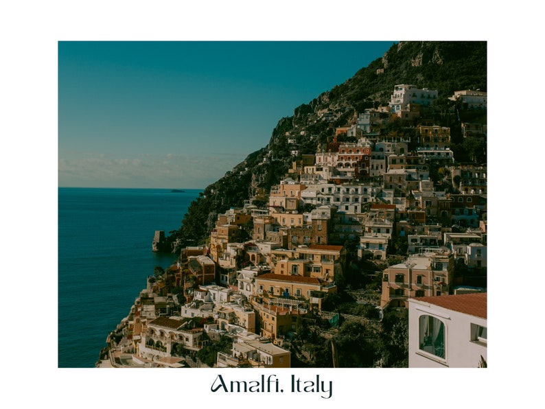 Amalfi Coast Digital Download Poster Print Wallart Art Travel Italy Amalfi Küste Italien