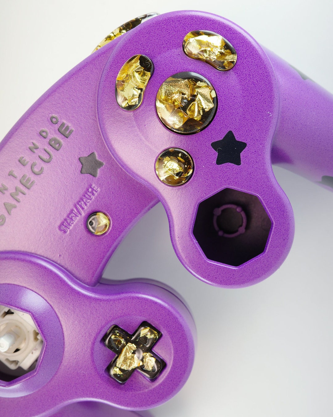 Gamecube Button Set ABXYSDZ Gold Leaf Etsy