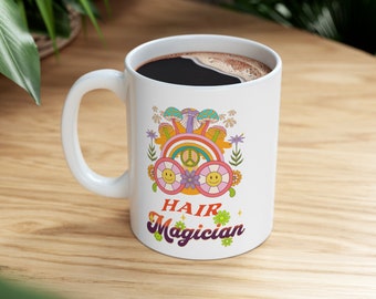 Hairdresser Gift, Retro Hair Magician Mug, Mug For Hairdresser, Stylist Gift, Hair Care Mug, Funny Hairdresser Mug, Hair Stylist Gift