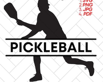 Clipart Pickleball Player - Download digital, svg png jpeg pdf, Mulher Pickleball, Arquivo de corte Pickleball, Presente Pickleball, Homem Pickleball