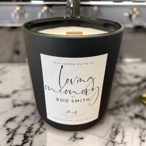 Personalized In Loving Memory Candle Choose Your Scent Unique Grief Loss of Loved One Gift for Family Gift for Friend