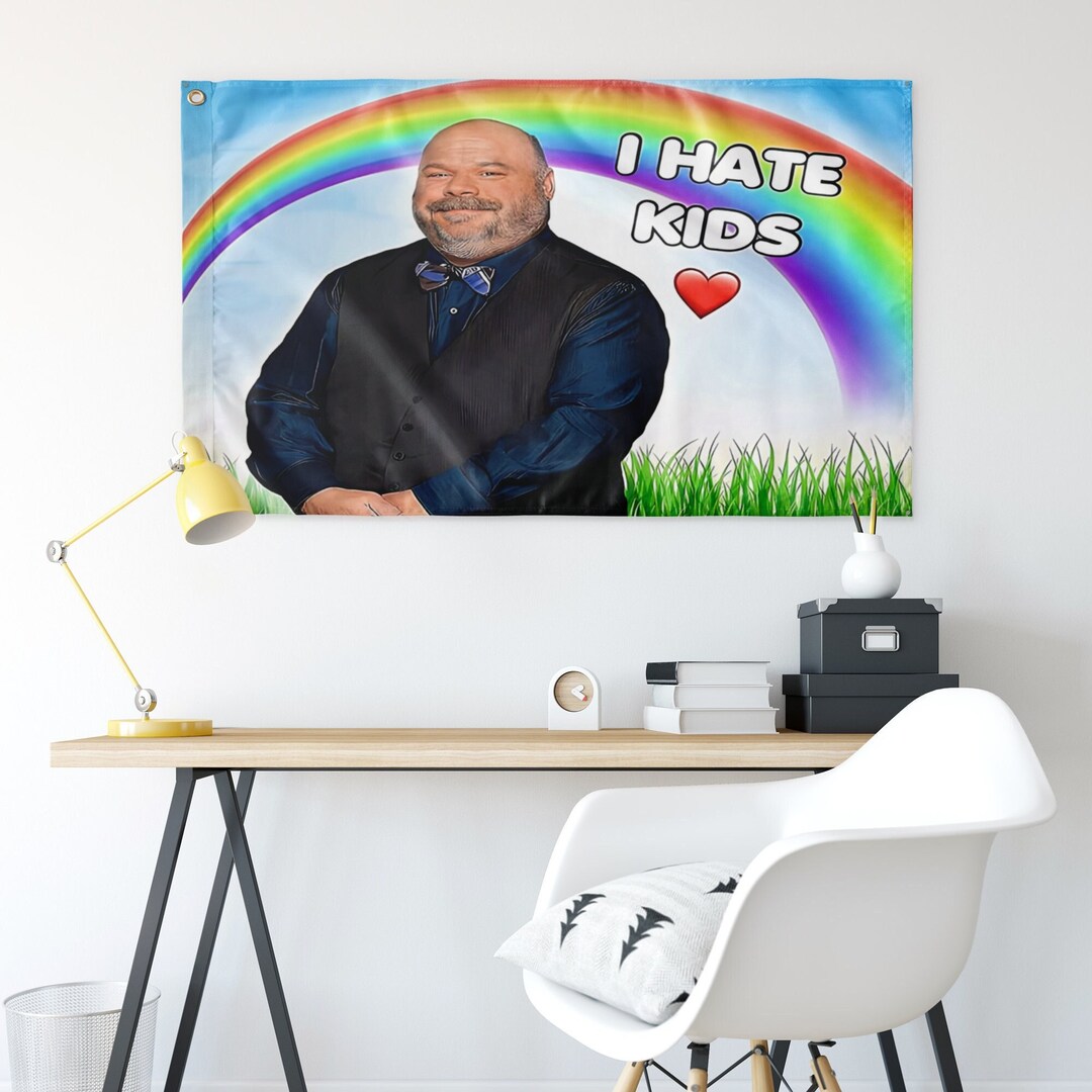 Funny Tapestry , I Hate Kids Tapestry , Funny Tapestries , Meme Flag Etsy