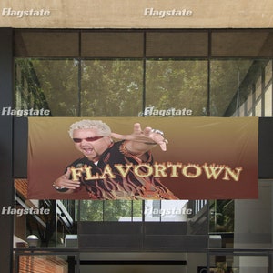 Guy Fieri Flavortown Flagge, 90 X 150 Cm – Aus Polyester, Mit Ösen, Für Zimmer & Outdoor