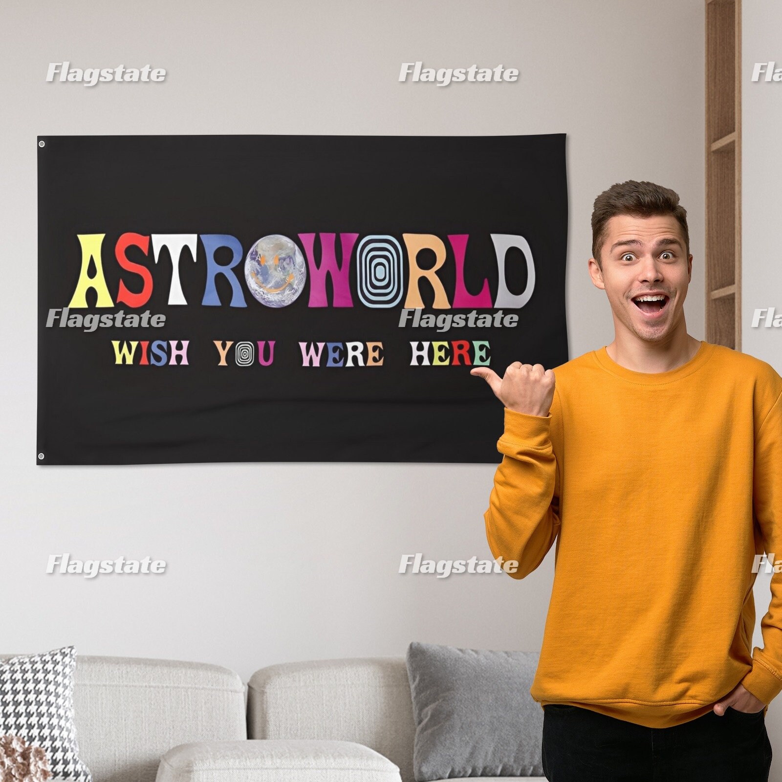 Astroworld look mom outlet i can fly tapestry