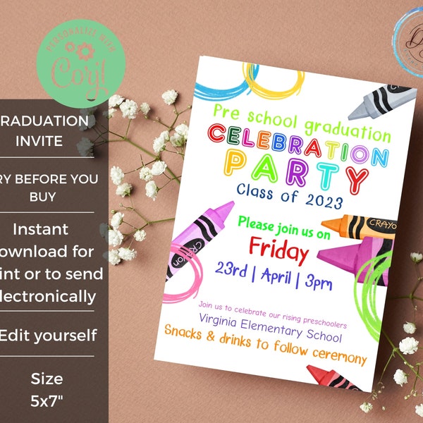 Kindergarten Invite - Etsy