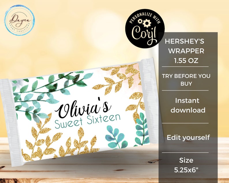 Editable Hershey Chocolate Wrapper Template Personalized Etsy Editable Hershey Chocolate Wrapper Template Personalized Etsy