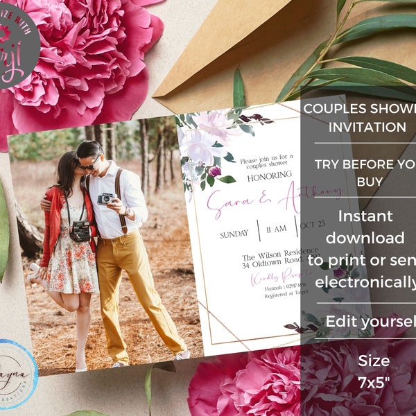 Digital Printable Wedding Shower Invitation - Etsy