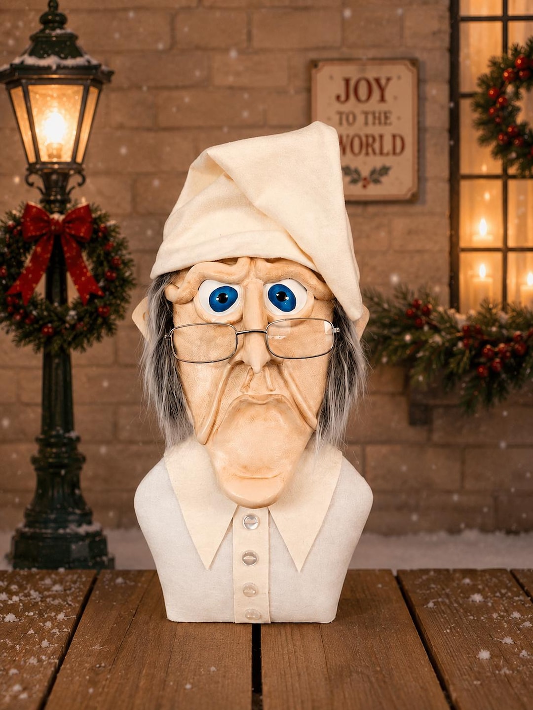 Ebenezer Scrooge Wreath Attachment: Grumpy Man Wreath Attachment ...