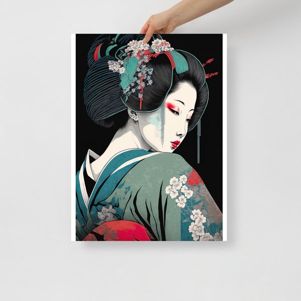 Japanese Geisha - Keisai Eisen - Japanese art - Ukiyo-e , Kimono