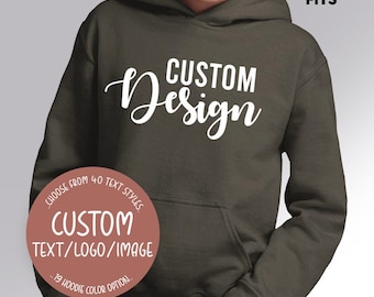 Custom Gildan Youth Hoodie, Customizable Youth Hoodie, Personalized Sweater For Kids, Custom Kids Hooded Sweatshirt, Custom Childrens Hoodie