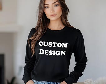 Custom Long Sleeve, Shirt with Graphic Print, Custom Design, Long Sleeve Tee, Customized Apparel, Perfect Gift for Any Occasion
