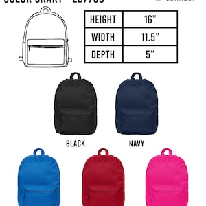 Custom Embroidered Backpack, Embroidered Backpack, Personalized Bag ...