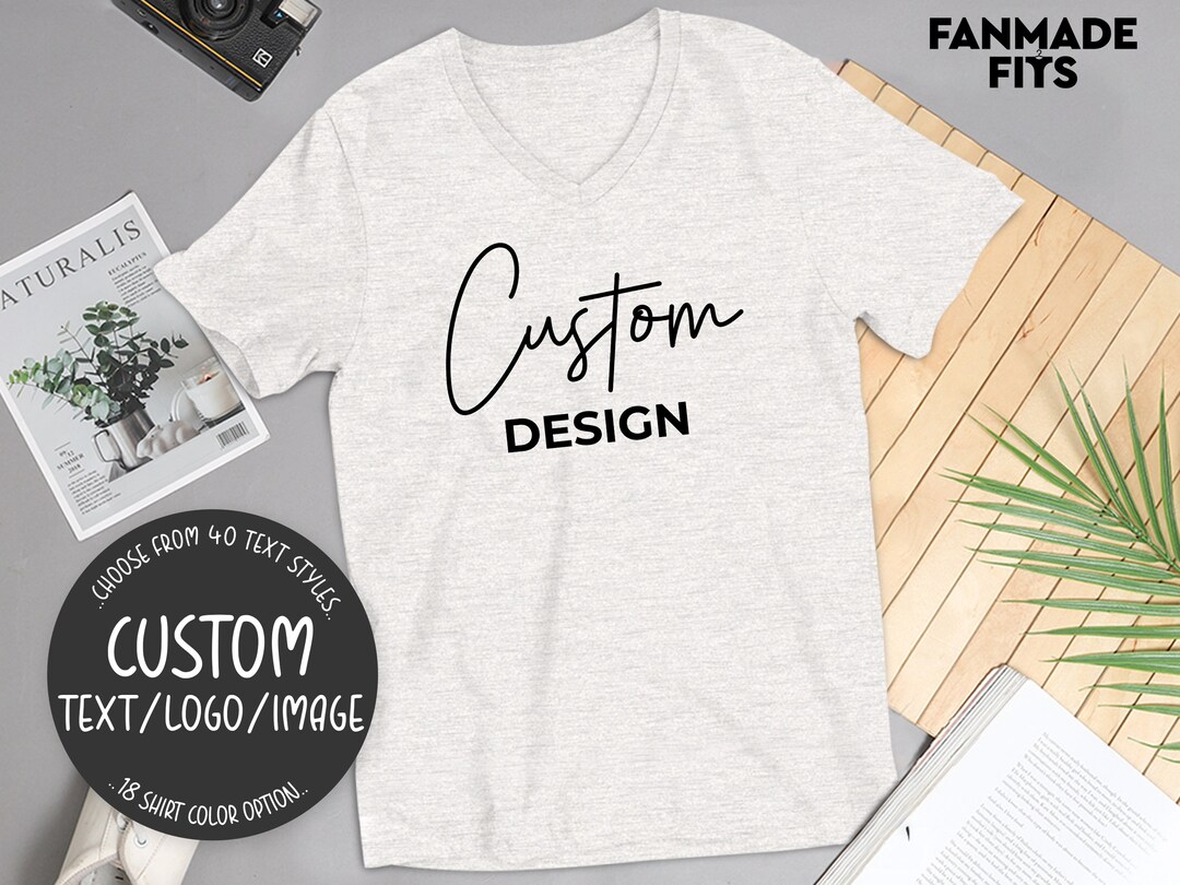 Custom Bella Canvas V-neck Shirt, Customizable Vneck, Custom V Neck ...