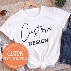 Custom Gildan Softstyle Tshirt, Custom Shirt, Personalized T Shirt, Customizable T-Shirt with Logo or Photo, Custom Shirt for Men or Women