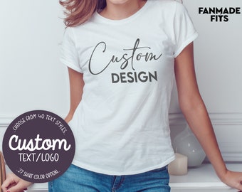 Custom Women's Bella Canvas T-Shirt, Customizable T-Shirt for Women, Custom Shirt, Personalized T-Shirt, Custom Shirts, Custom Logo T-Shirts