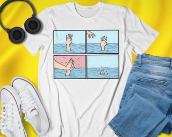 Drowning High Five Meme T-Shirt, Meme Shirt, Drowning Meme Shirt, Funny Shirt, Meme
