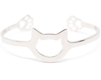 Original Cat Cuff Bracelet | Cat Jewelry | Adjustable Cuff