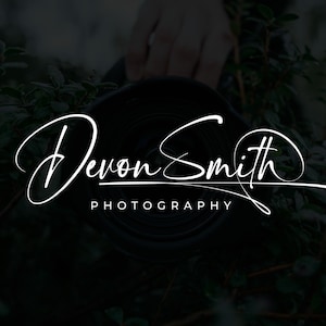 Photography Logo and Watermark, Custom Photography Logo, Handwritten Signature Logo, Photographer Logo, Script Logo, Premade Business Logo