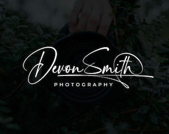 Photography Logo and Watermark, Custom Photography Logo, Handwritten Signature Logo, Photographer Logo, Script Logo, Premade Business Logo