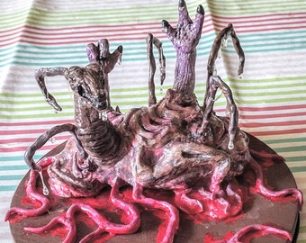The Thing Dog Gross Mutant Handmade OOAK Original Horror Movie Diorama Figure Sculpture Classic Collectible Figurine 80s Iconic
