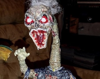 Handmade DIY Evil Dead Henrietta Horror Figure Collectible OOAK Monster Novelty Diorama Doll Toy Scary Sculpture Movie Art