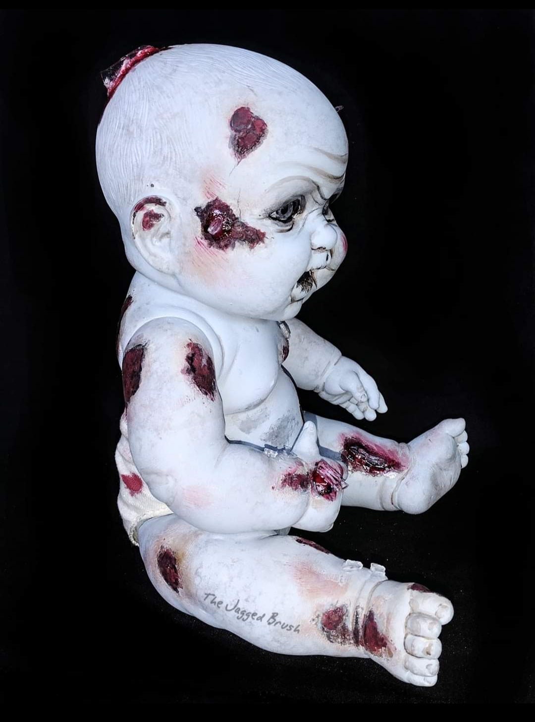 Decay Care Zombie Baby Derby Handmade DIY OOAK Halloween Funny