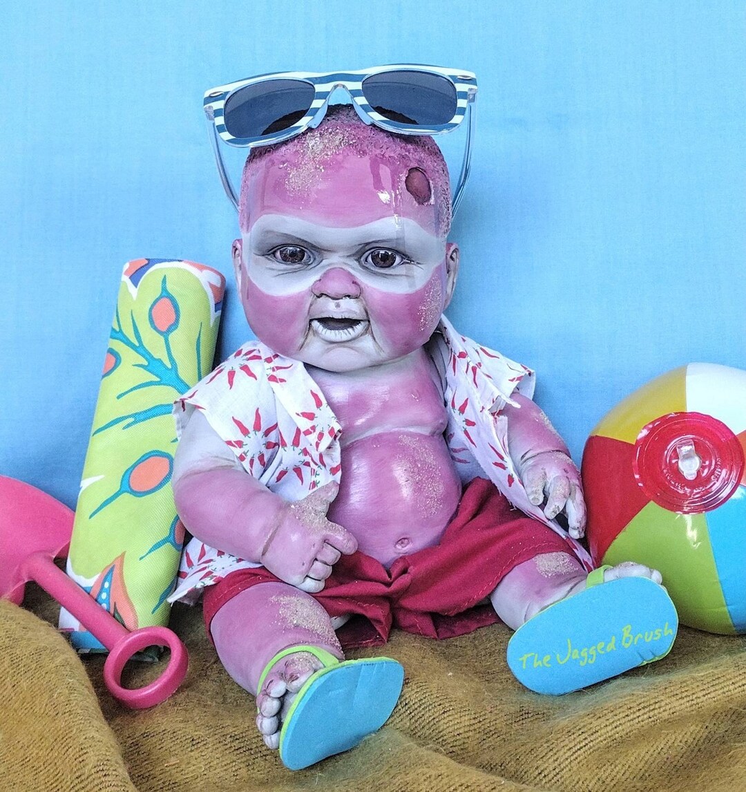Verval zorg zombie baby Sunny Ray zomer zonnebrand OOAK