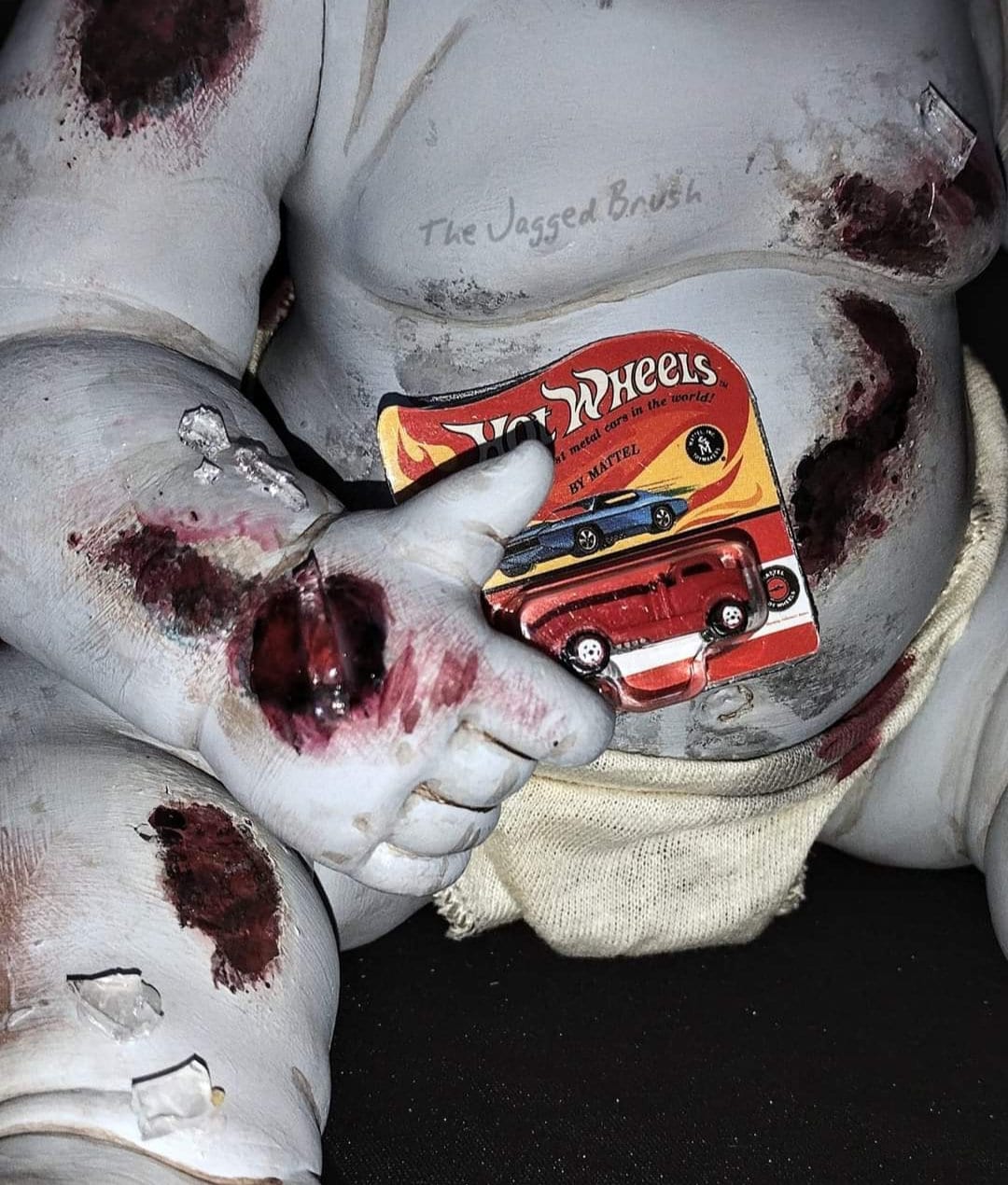 Decay Care Zombie Baby Derby Handmade DIY OOAK Halloween Funny