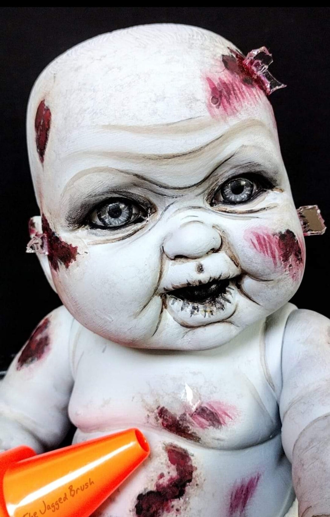 Decay Care Zombie Baby Derby Handmade DIY OOAK Halloween Funny