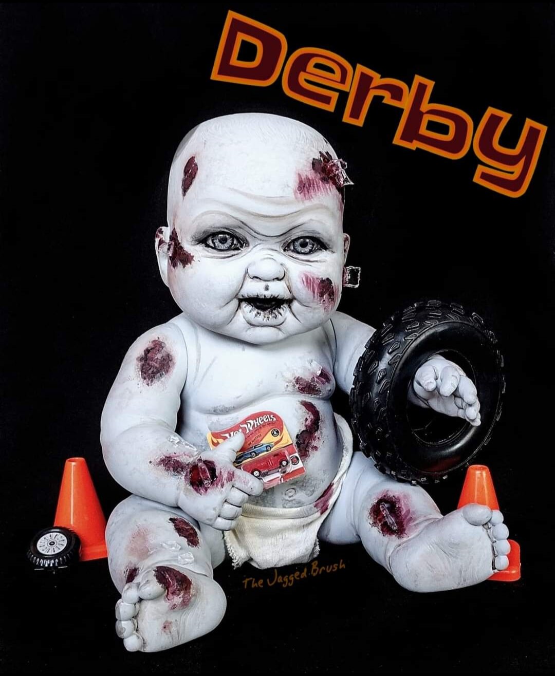 Decay Care Zombie Baby Derby Handmade DIY OOAK Halloween Funny