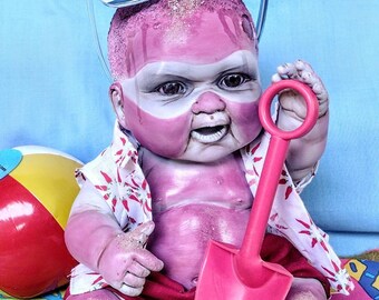 Verval zorg zombie baby Sunny Ray zomer zonnebrand OOAK originele