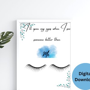 Boss Babe Wall Decor, Boss Babe Digital Print, Boss Babe Office Girl Boss Printable, Eyelashes Print, Feminine Room Decor, Teen Room Decor