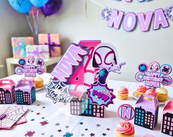 Personaliza letras o números 3D de Ghost Spidey / Fiesta de superhéroes / Cumpleaños de Spiderman