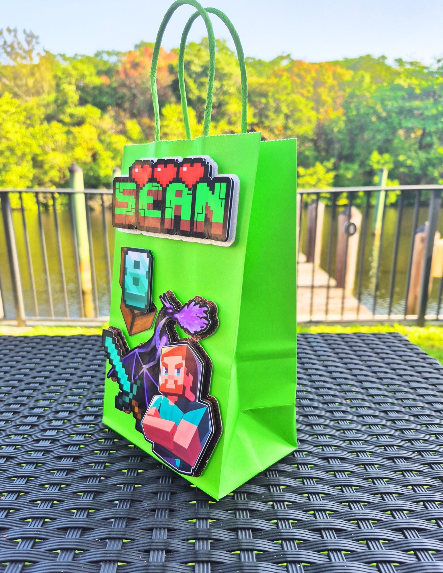 Personalized Minecraft Favor Bags