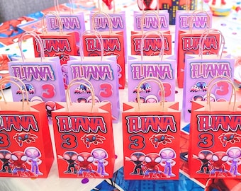 Custom Spiderman Party Favor Bags |  Personalized Birthday Goody Bags | Ghost Spider
