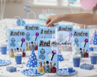Customize K Pop Saja Boys Party Favor Bags | Kpop Demon Hunters Birthday Party